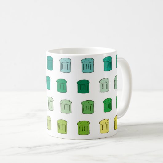 Panettone Tasse - blau / grün (VorderseiteRechts)