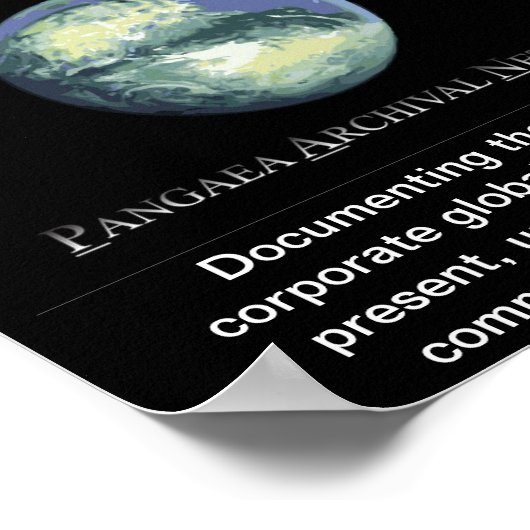 Pangaea Archival Network's Poster (Ecke)