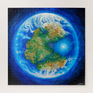 Pangaea und der Tethysee Puzzle