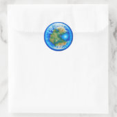 Pangaea und der Tethysee Runder Aufkleber (Tasche)