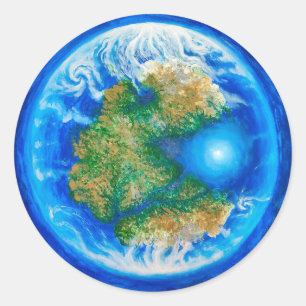 Pangaea und der Tethysee Runder Aufkleber