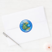 Pangaea und der Tethysee Runder Aufkleber (Umschlag)