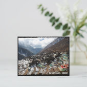 Pangboche, Blick auf den Everest Trail, Himalaya - Postkarte (Stehend Vorderseite)