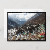 Pangboche, Blick auf den Everest Trail, Himalaya - Postkarte (Vorne/Hinten)
