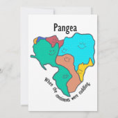 Pangea Continents Cuddling Multicolor Einladung (Rückseite)