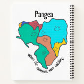 Pangea Continents Cuddling Multicolor Notizblock (Rückseite)