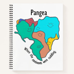 Pangea Continents Cuddling Multicolor Notizblock