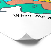 Pangea Continents Cuddling Multicolor Poster (Ecke)