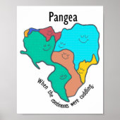 Pangea Continents Cuddling Multicolor Poster (Vorne)