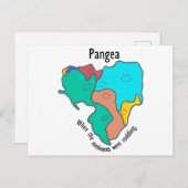 Pangea Continents Cuddling Multicolor Postkarte (Vorne/Hinten)