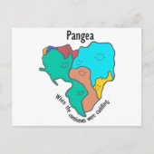 Pangea Continents Cuddling Multicolor Postkarte (Vorderseite)