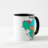 Pangea Continents Cuddling Multicolor Tasse (VorderseiteRechts)