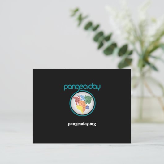 Pangea Day Postcard Postkarte (Stehend Vorderseite)