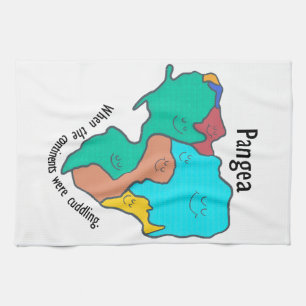 Pangea Kontinente Kuscheln Mehrfarbig Geschirrtuch