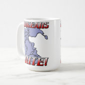 Pangea Unite Geography Tasse (Vorderseite Links)