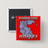 Pangea vereinigen Geografie-Knopf Button (Vorne & Hinten)