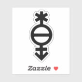 Pangender Gender Symbol Aufkleber (Blatt)