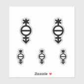 Pangender Gender Symbol Aufkleber (Blatt)