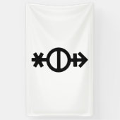 Pangender Gender-Symbol Banner (Vertikal)