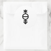 Pangender Gender Symbol Runder Aufkleber (Tasche)