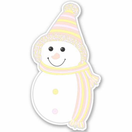 Pangender Pride Snowman Snowperson Flag Aufkleber (Vorderseite)