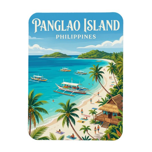 Panglao-Insel Philippinen Magnet (Vertikal)
