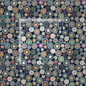 Pango mandala indigo stoff (Kachel)