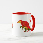 Pangolin Aquarellbild Tasse (VorderseiteRechts)