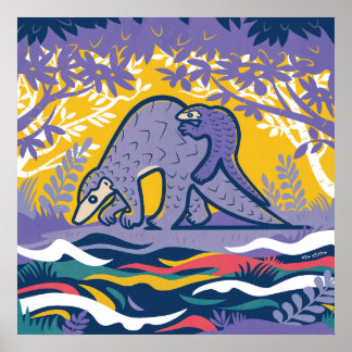Pangolin Art Poster