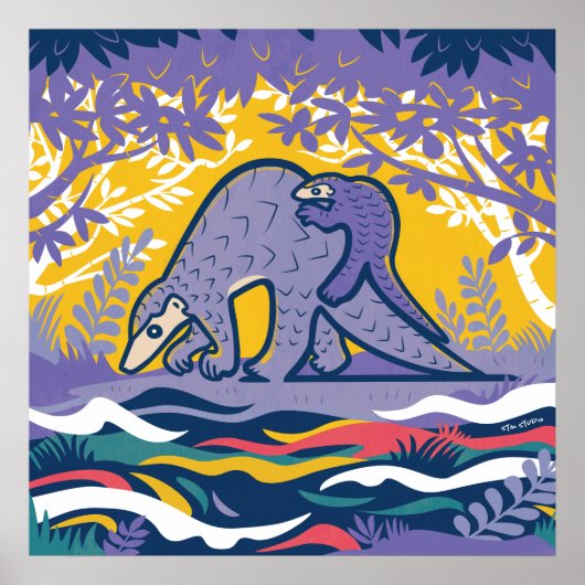 Pangolin Art Poster (Vorne)