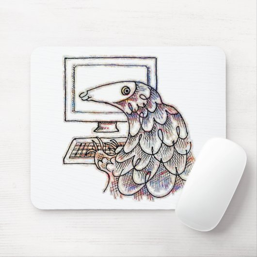 Pangolin auf einem Computer Mousepad (Mit Mouse)