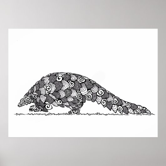 Pangolin auf Patrouillendesign Poster (Vorne)