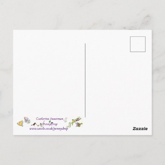 Pangolin aufgerollt, einfach zeichnend postkarte (Rückseite)