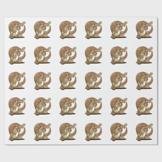 Pangolin bei Mandoline Geschenkpapier (Flach)