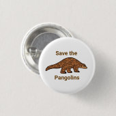 Pangolin-Button wieder gerettet Button (Vorne & Hinten)