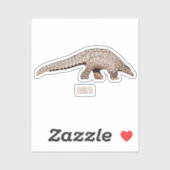 Pangolin-Cartoon Aufkleber (Blatt)