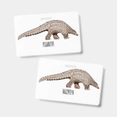 Pangolin-Cartoon Ausweis (Vorder- & Rückseite)