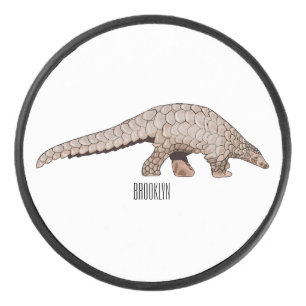 Pangolin-Cartoon Eishockey Puck