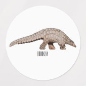 Pangolin-Cartoon Etiketten (Design 1)