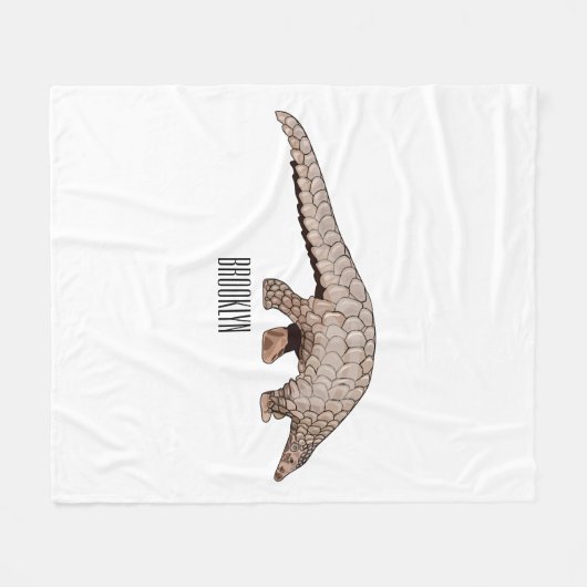 Pangolin-Cartoon Fleecedecke (Vorderseite (Horizontal))