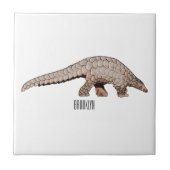 Pangolin-Cartoon Fliese (Vorderseite)