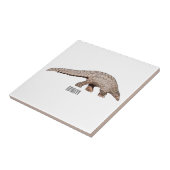 Pangolin-Cartoon Fliese (Seite)