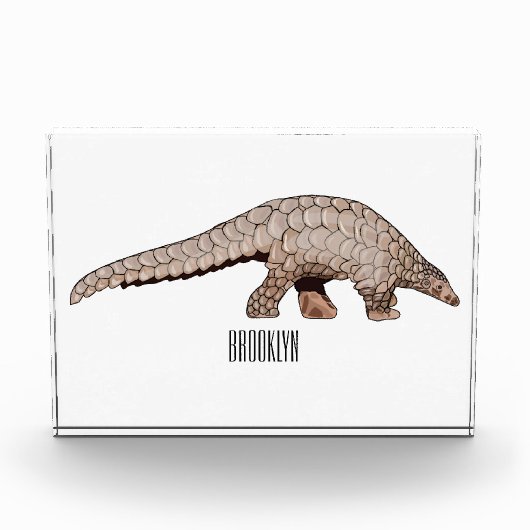 Pangolin-Cartoon Fotoblock (Vorderseite)