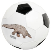 Pangolin-Cartoon Fußball (Dreiviertel)