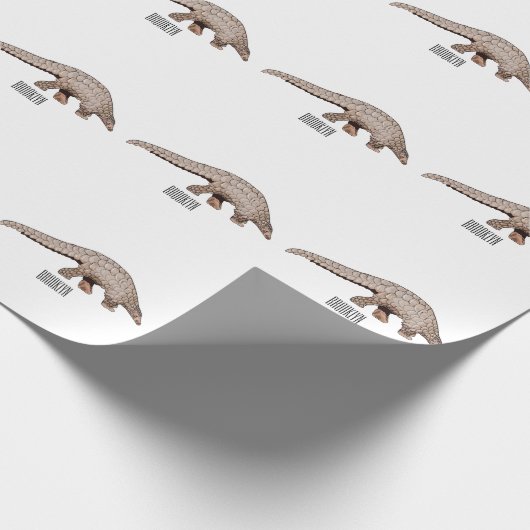 Pangolin-Cartoon Geschenkpapier (Ecke)