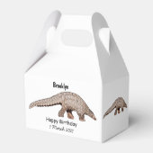 Pangolin-Cartoon Geschenkschachtel (Rückseite)