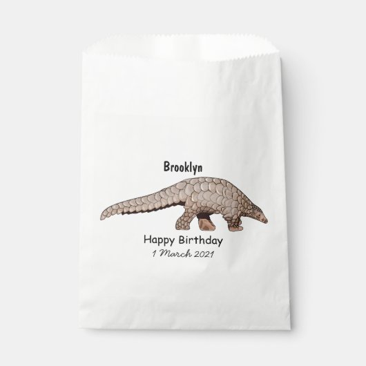 Pangolin-Cartoon Geschenktütchen (Vorderseite)