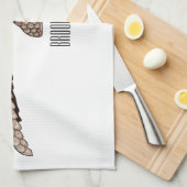 Pangolin-Cartoon Geschirrtuch (Viertel Falte)