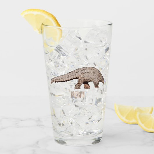Pangolin-Cartoon Glas (Vorderseite Ice)