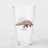 Pangolin-Cartoon Glas (Vorderseite)